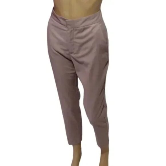Zara Mauve Cropped Ankle Pants Size 4 NWT - Picture 1 of 7